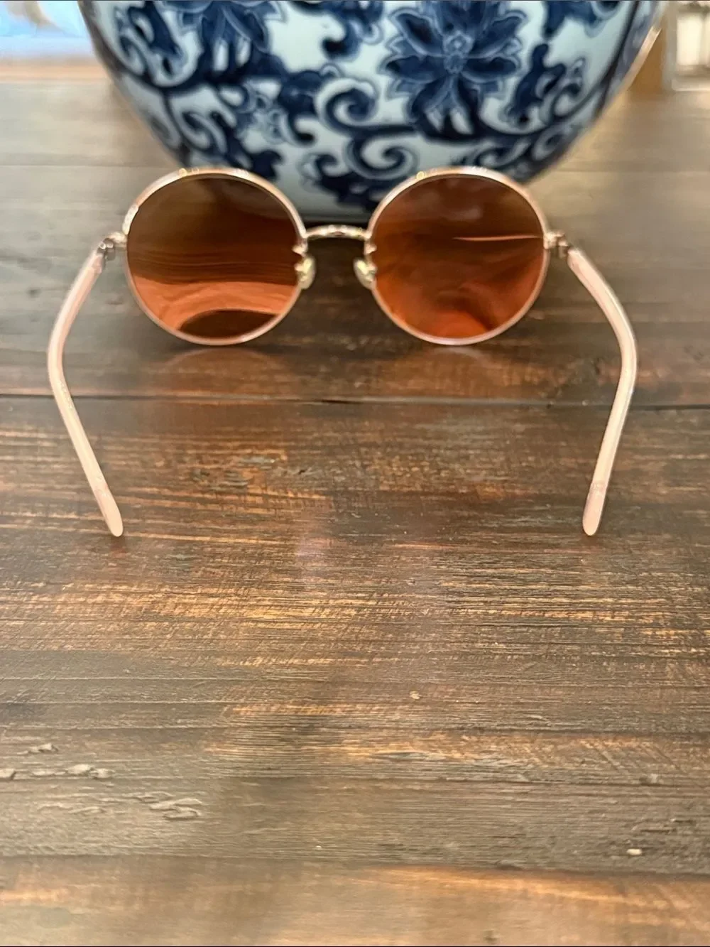 Moncler Women's Rose Gold Mirrored Round Sunglasses ML 0132-D 33U